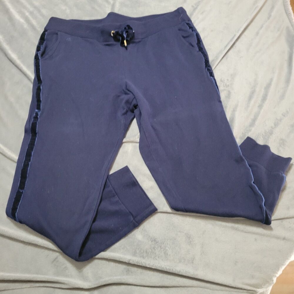 Lauren RL Pants Womens Extra Large Blue Jogger Boho Stretch Elastic Waist Tie XL